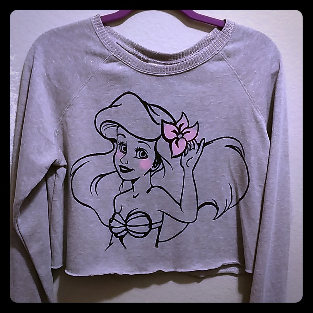 Little mermaid Crop top sweater.